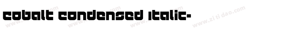 Cobalt Condensed Italic字体转换